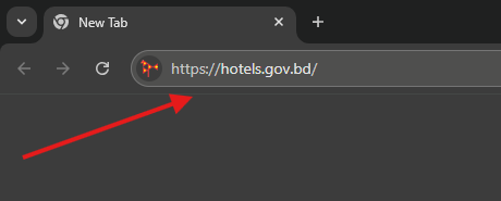 ওয়েবসাইটে প্রবেশের পর Interface